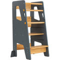 Adjustable Toddler Kitchen Tower with Safety Bars